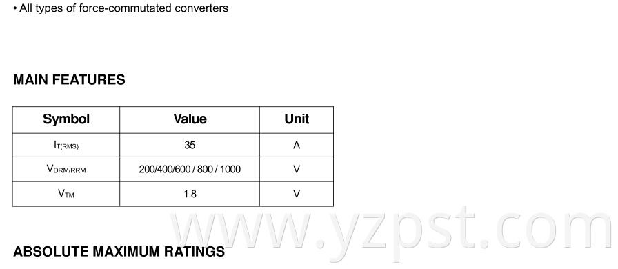 Power Thyristor for Inverter